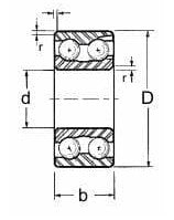 5310-ZZ FBJ/KSM Brand, 2-Row Angular Contact Shielded Ball Bearing (0324k)