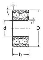 5203-Zz Jaf Brand 2-Row Angular Contact Ball Bearing - 2-Row Ang. Bb