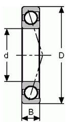 7009-TG-P/4, ANGULAR CONTACT BALL BEARING, PHENOLIC CAGE, 15 DEGREE CONTACT ANGLE, ABEC #7 PRECISION, Consolidated Brand (1024)