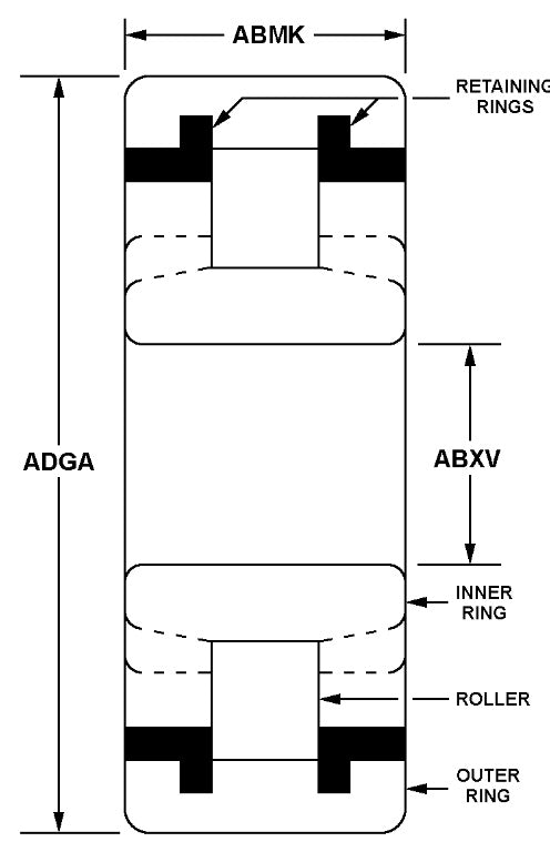 A5206TS, Cylindrical Roller Bearing, Hyatt Brand (0726)
