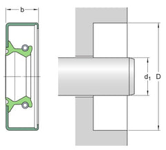 2.750"X3.500"X0.375", 27269 SKF OIL SEAL, DESIGN: CRWA1 (1024)