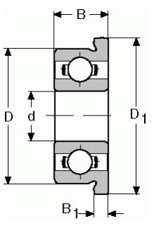 FR-2, DEEP GROOVE BALL BEARINGS - FLANGED - MINIATURE - INCH (1024)