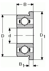 FR-2, DEEP GROOVE BALL BEARINGS - FLANGED - MINIATURE - INCH (1024)