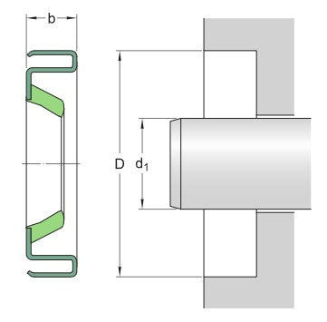 2.125"X3.061"X.250" CR/SKF Oil Seal, Part#21208, Design: HM21 (1224)