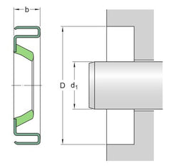 2.125"X3.061"X.250" CR/SKF Oil Seal, Part#21208, Design: HM21 (1224)