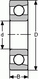 M-25, ANGULAR CONTACT BALL BEARING - MAGNETO BEARINGS, Consolidated Brand (1024)