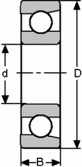 E-12, ANGULAR CONTACT BALL BEARING - MAGNETO BEARINGS, Consolidated Brand (1024)