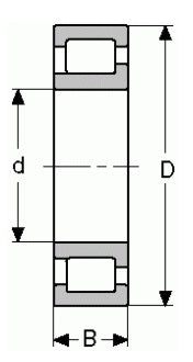 NJ-203E, CYLINDRICAL ROLLER BEARING - HIGH CAPACITY, Consolidated Brand (1024)