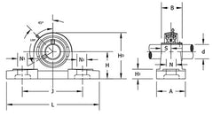 UCP208-24, 1-1/2" Bore, 2-Bolt Pillow Block (0624)