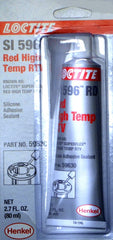 Loctite Si 596 Rd Red High Temp Rtv Silicone Adhesive Sealant Part# 59630 - Adhesive